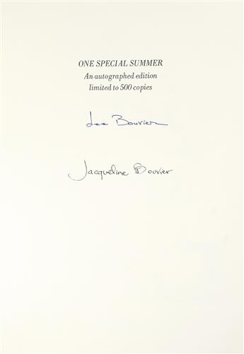 KENNEDY, JACQUELINE. One Special Summer. Signed, Jacqueline Bouvier, on half-title.